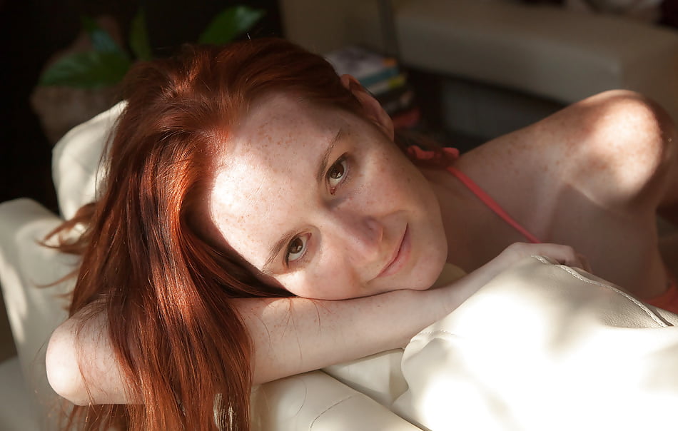 Exquisitely fairskinned freckled redhead-II 8